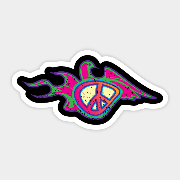 Peace Bird Sticker by TeeNoir